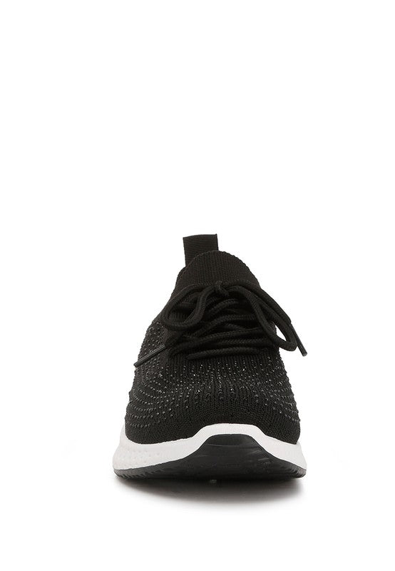 Zapatillas deportivas con cordones y adornos de tachuelas Elizha