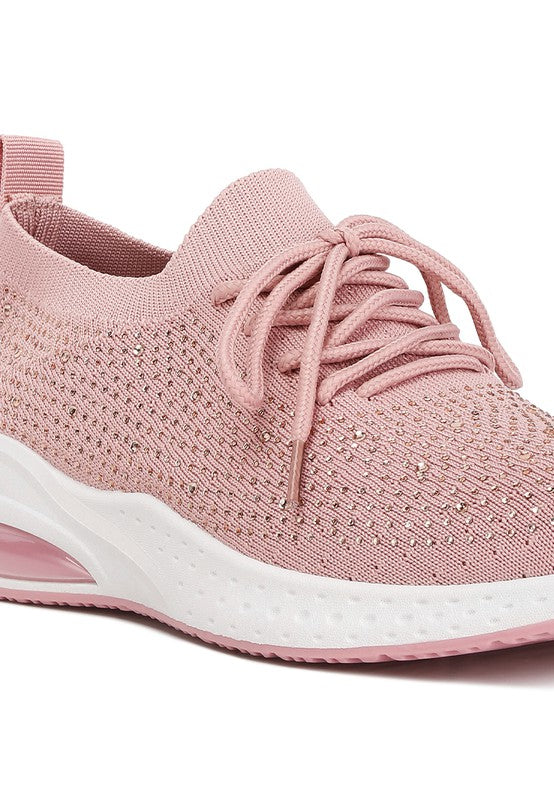 Zapatillas deportivas con cordones y adornos de tachuelas Elizha