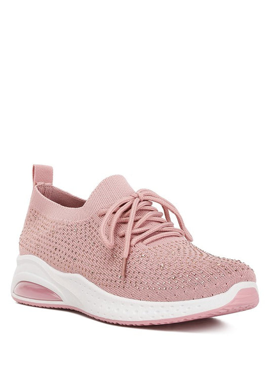 Zapatillas deportivas con cordones y adornos de tachuelas Elizha