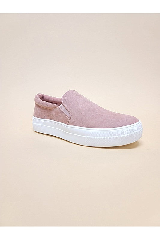 Dark Mauve Casual Slip On Sneakers