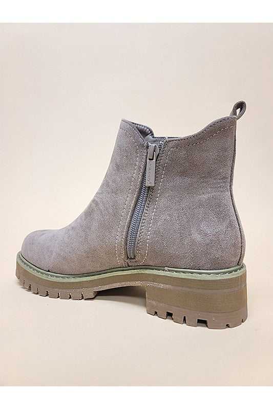 Taupe BENNA SLIP ON CASUAL BOOTIES