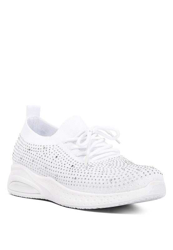 Zapatillas deportivas con cordones y adornos de tachuelas Elizha