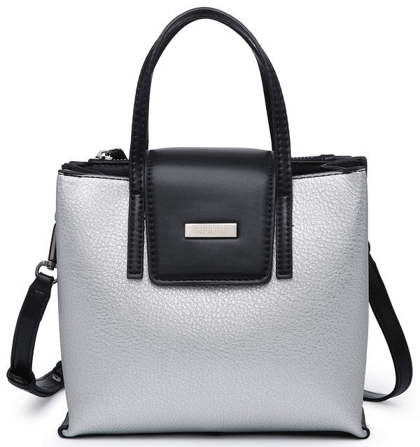 Beige Women Crossbody Tote bag Small Triple Compartments