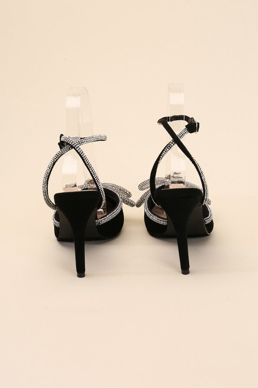 Black Double Bow Stiletto Heel
