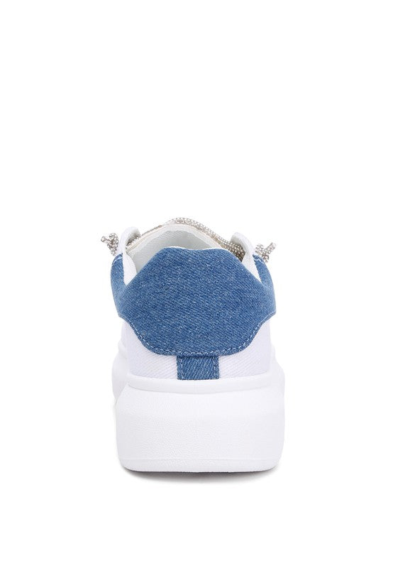 Zapatillas con cordones y diamantes de imitación de Jaxen