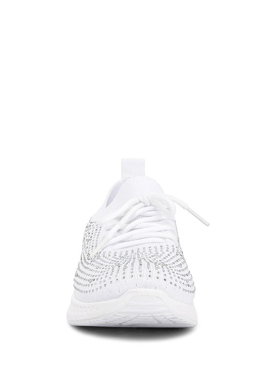 Zapatillas deportivas con cordones y adornos de tachuelas Elizha