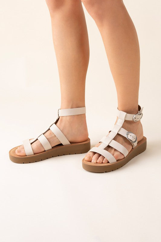 White GLADIATOR SANDALS