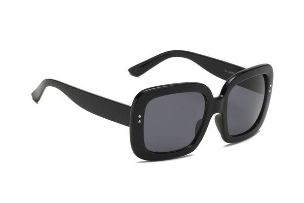 Black Retro Square Fashion Sunglasses