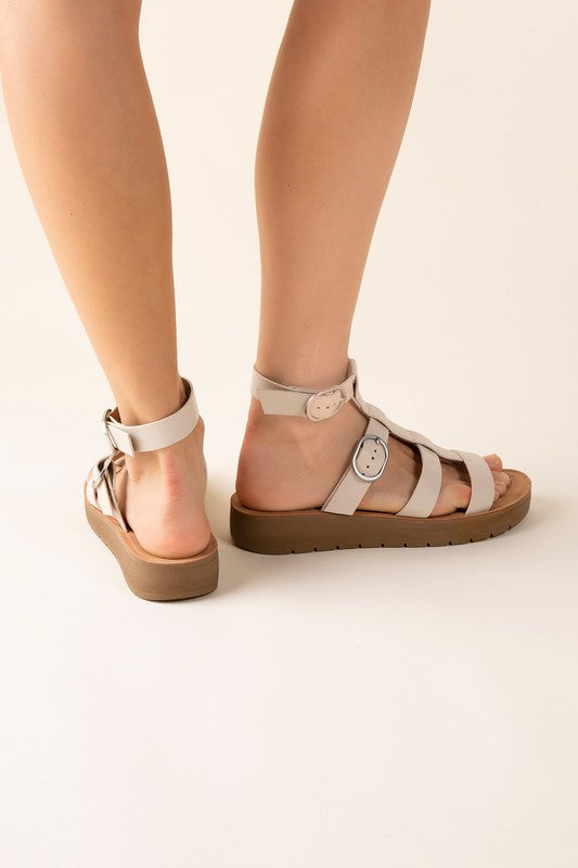 White GLADIATOR SANDALS