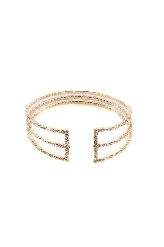 Rose Gold FACETED RHINESTONE BRACELET