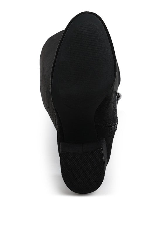 Black shoe on a white background