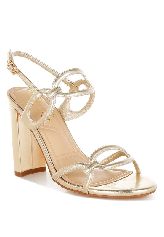 Gold Nyjah Cut Out Chain Sandals