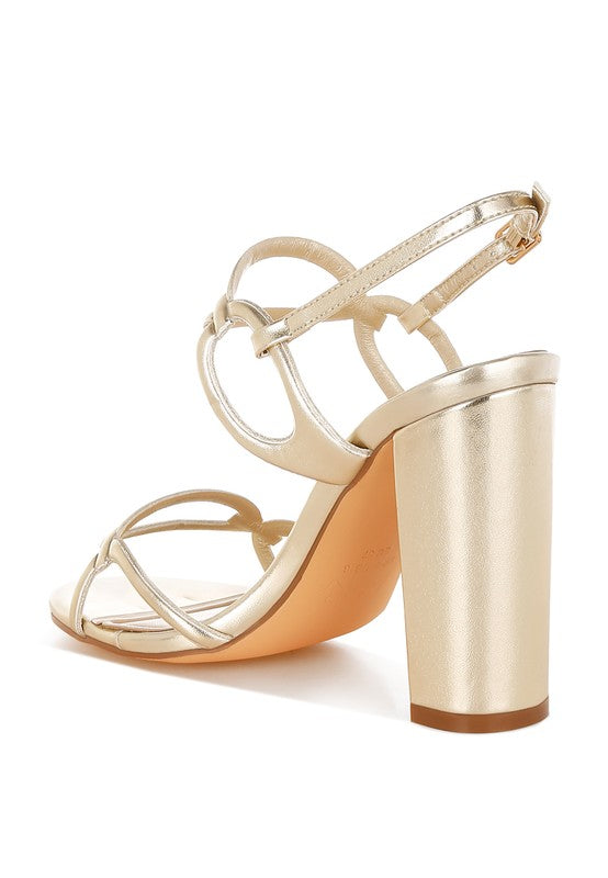 Gold Nyjah Cut Out Chain Sandals