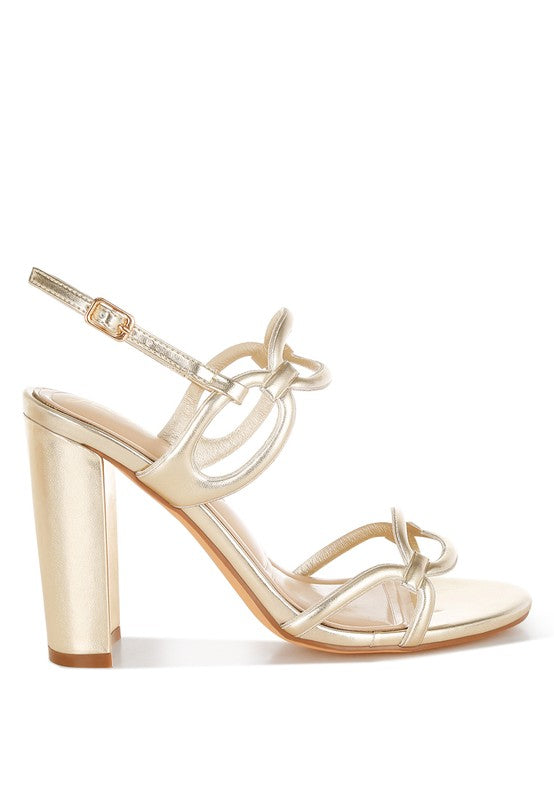 Gold Nyjah Cut Out Chain Sandals