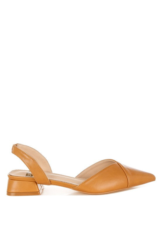 Tan Soft Real Leather Slingback Sandals