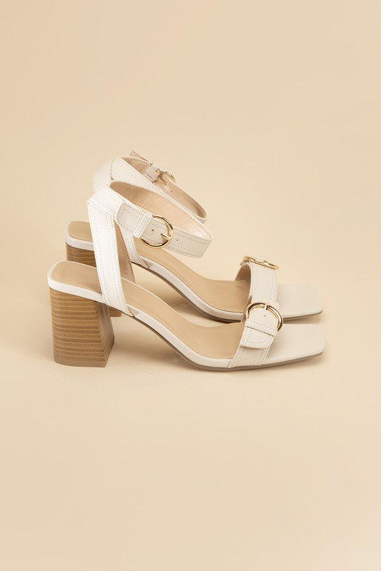 Off White BUCKLE SANDAL HEELS