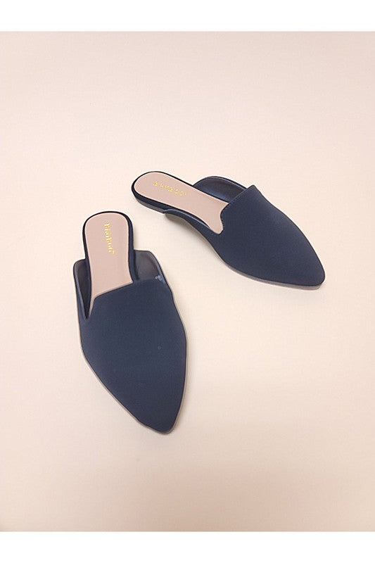 Black CASUAL SLIDE FLATS