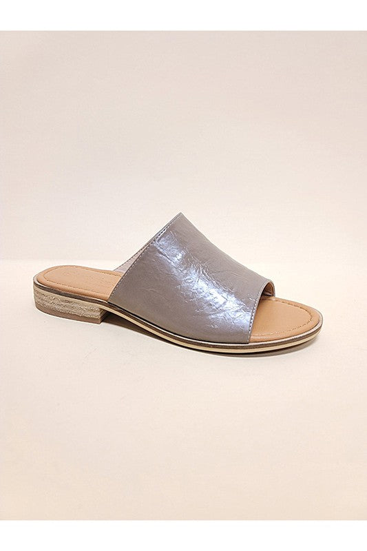 TAUPE OPEN TOE CASUAL SANDALS