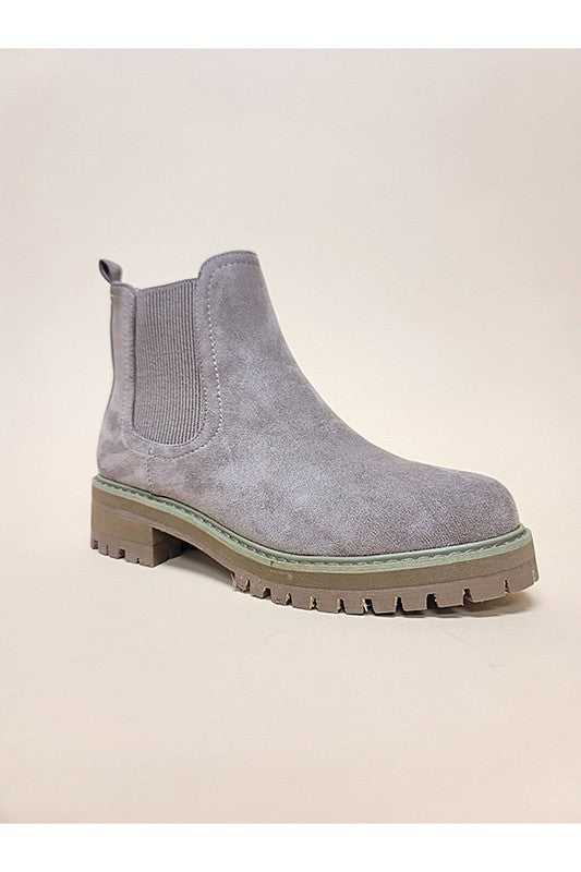 Taupe BENNA SLIP ON CASUAL BOOTIES
