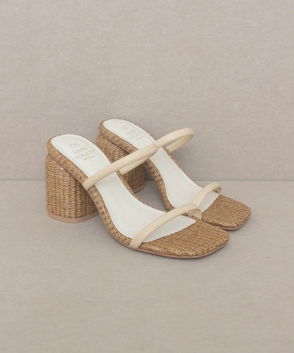 Butter Basket Weave Open Toe Heel