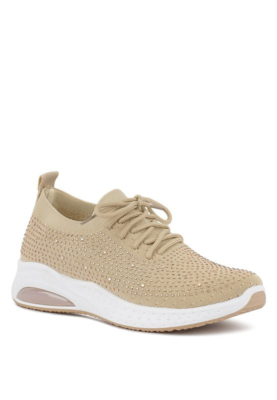Zapatillas deportivas con cordones y adornos de tachuelas Elizha