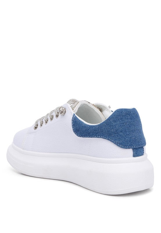Zapatillas con cordones y diamantes de imitación de Jaxen