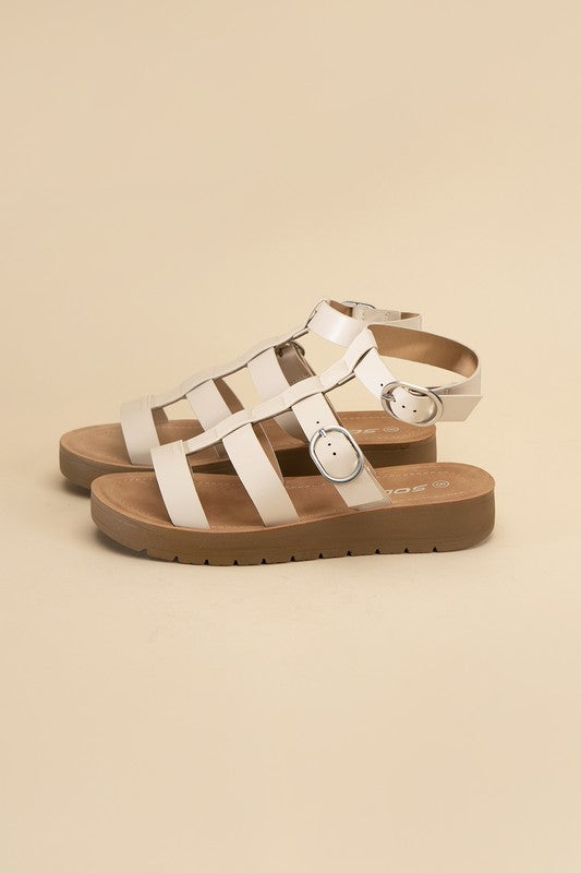 White GLADIATOR SANDALS