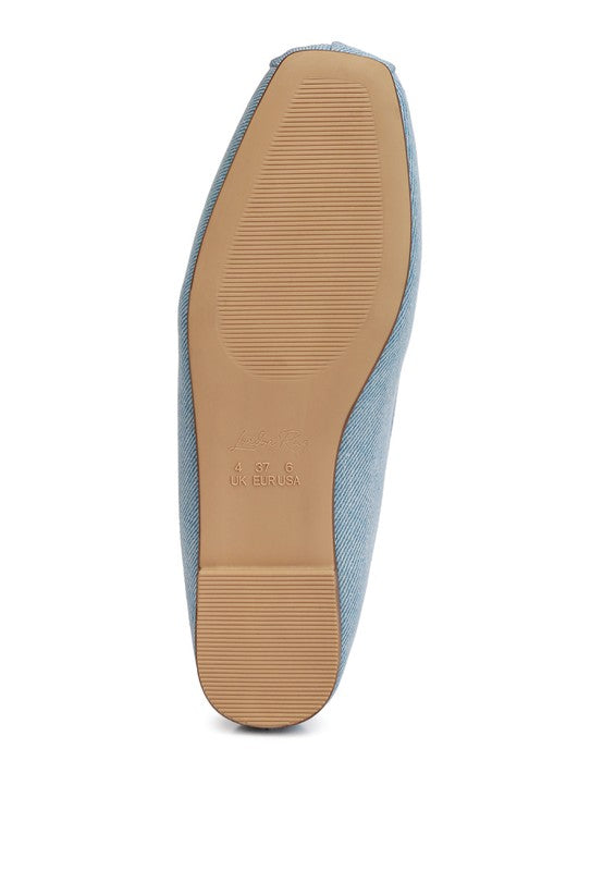 Rubber Bottom Criss Cross Strap Ballet Flats