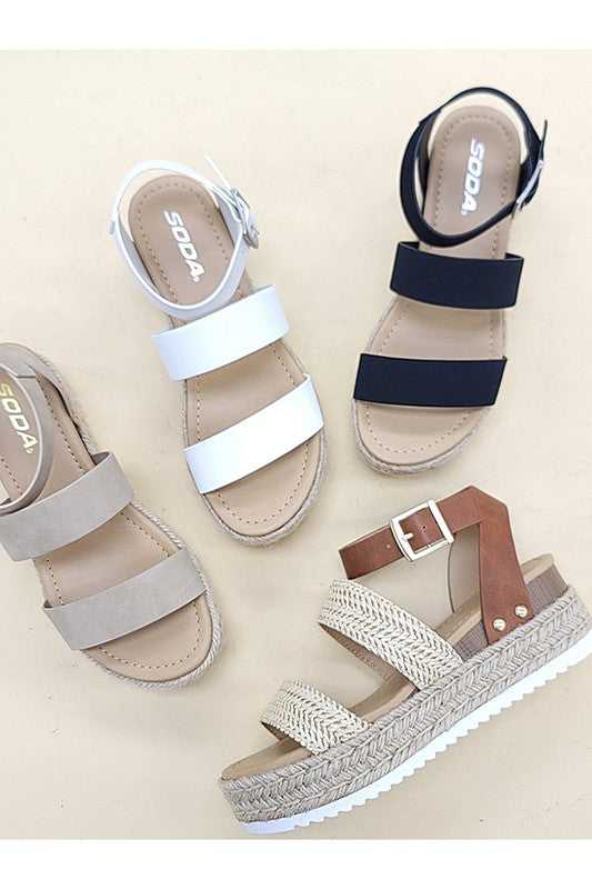 OPEN TOE ANKLE STRAP ESPADRILLES