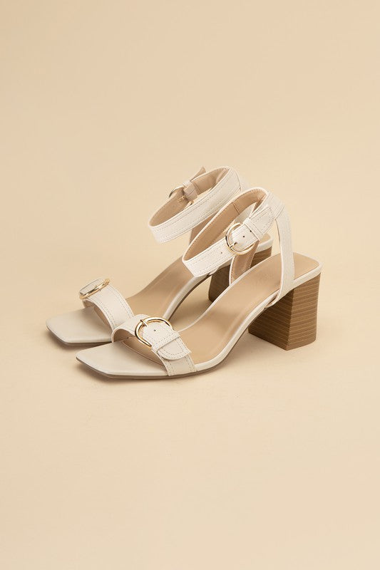 Off White BUCKLE SANDAL HEELS
