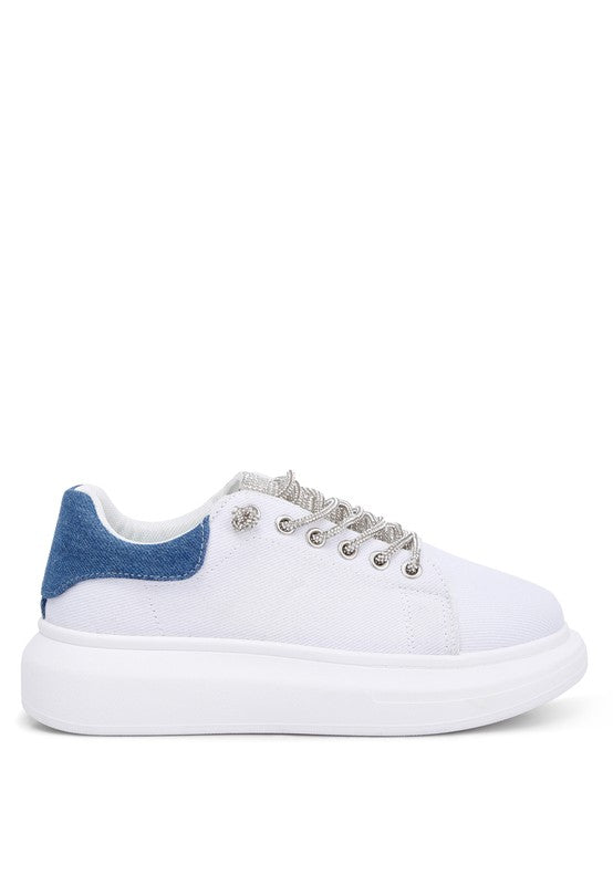 Zapatillas con cordones y diamantes de imitación de Jaxen