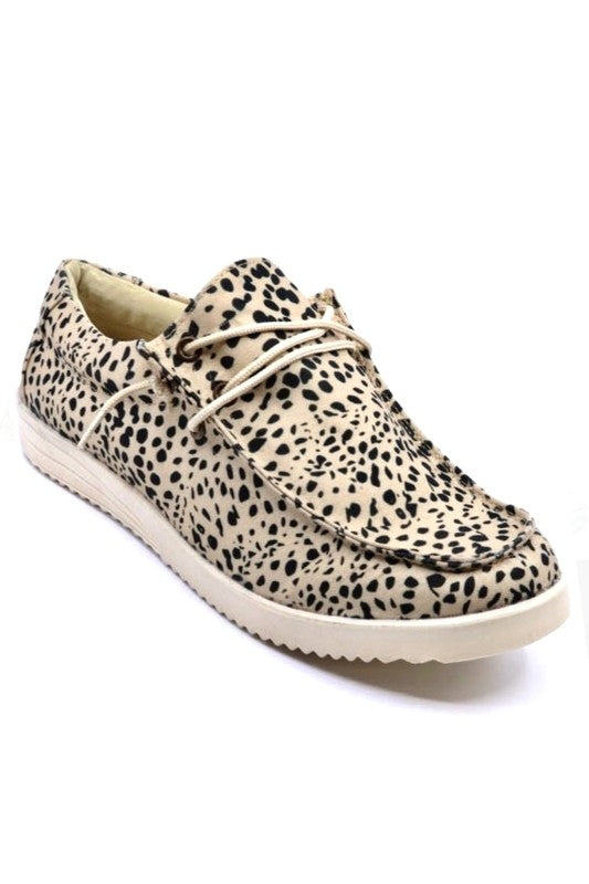 Cheetah Slip on Moccasin sneaker
