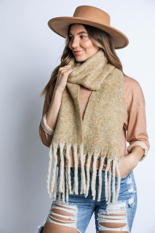 Taupe SARA CLASSIC WINTER SCARF