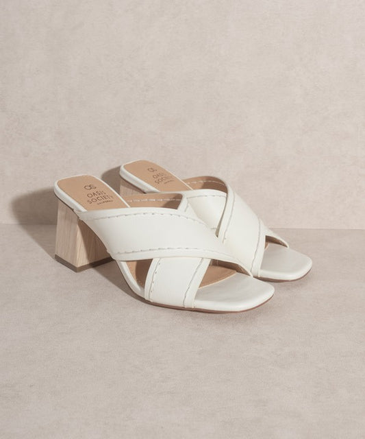 White Strappy Stitched Sandal