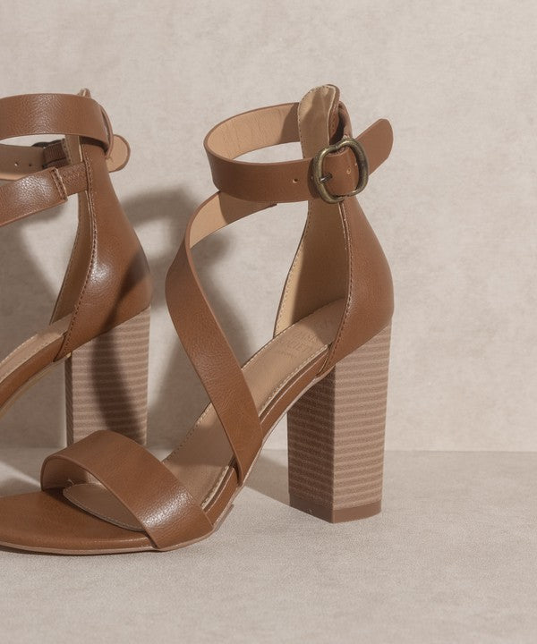 Brown Strappy Sandal Heel