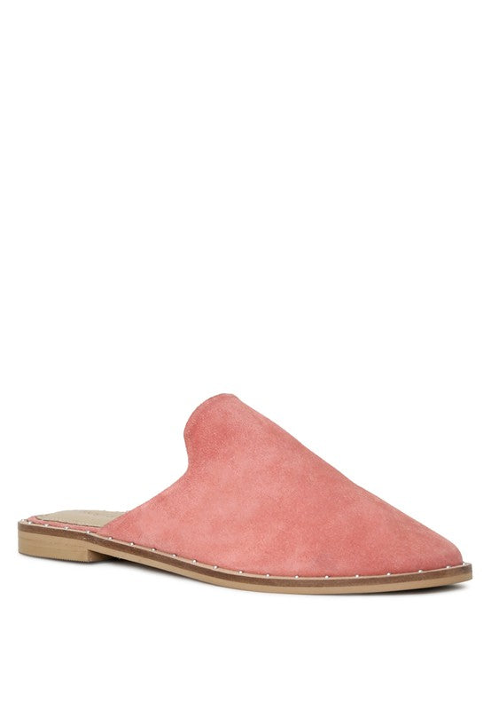 Dusty Pink SUEDE CANVAS MULES