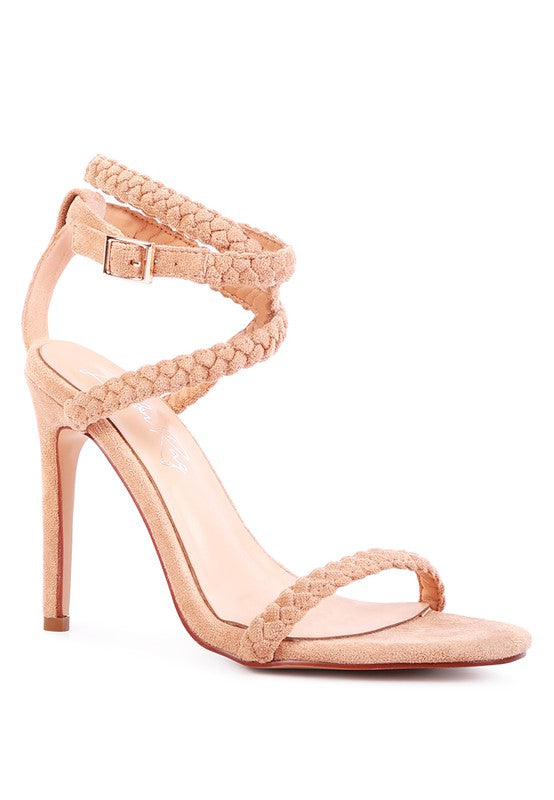 Nude SUEDE STILETTO SLING-BACK SANDAL