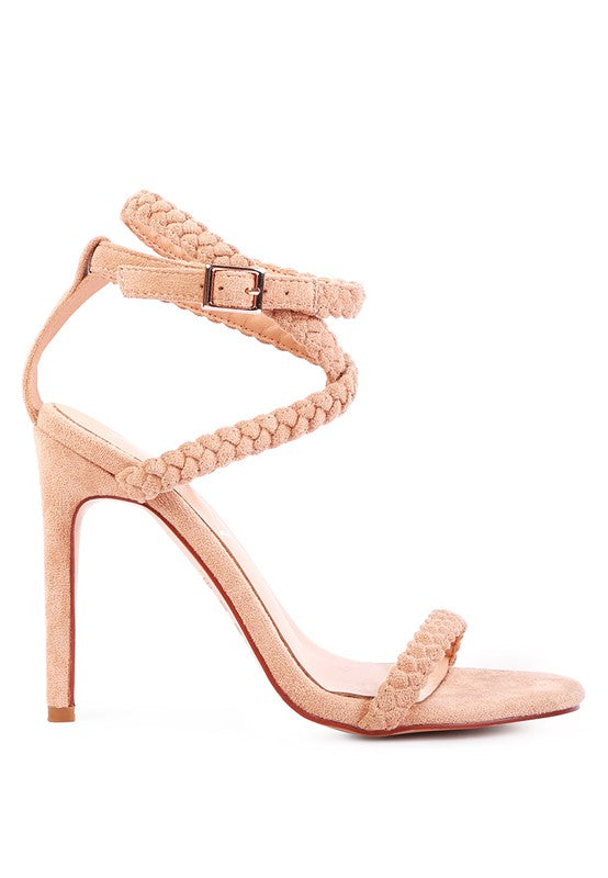 Nude SUEDE STILETTO SLING-BACK SANDAL