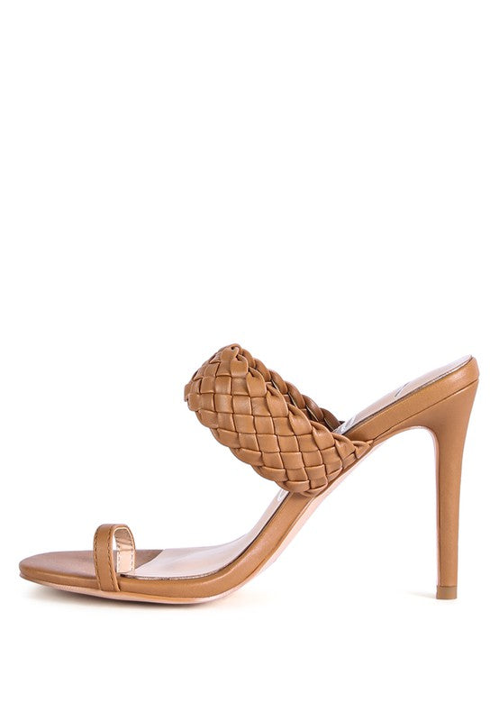 Mocca HIGH PERKS WOVEN STRAP TOE RING SANDALS