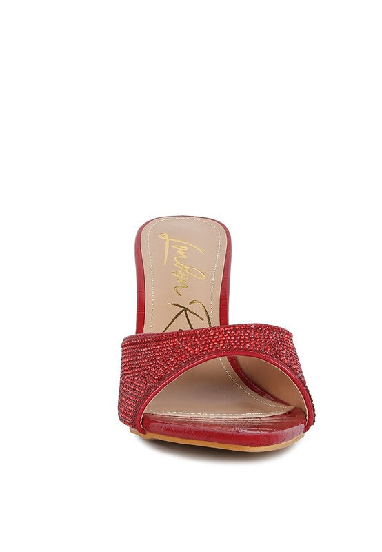 Red Sundai Diamante Ballroom Stiletto Sandals