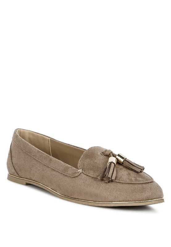 Taupe Cabbose Casual Bow Loafers