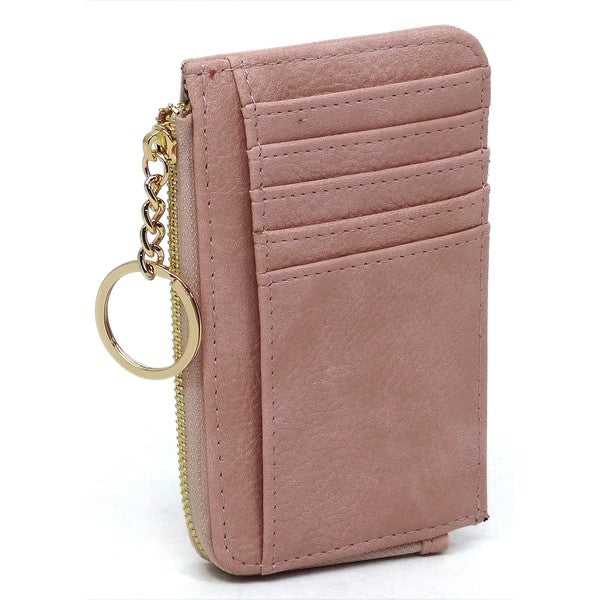 Pink Fashion Card Holder Keychain Wallet