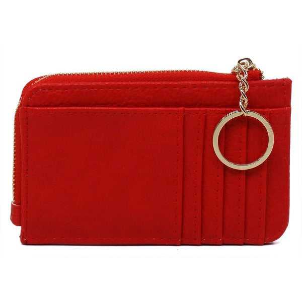 Red Fashion Card Holder Keychain Wallet