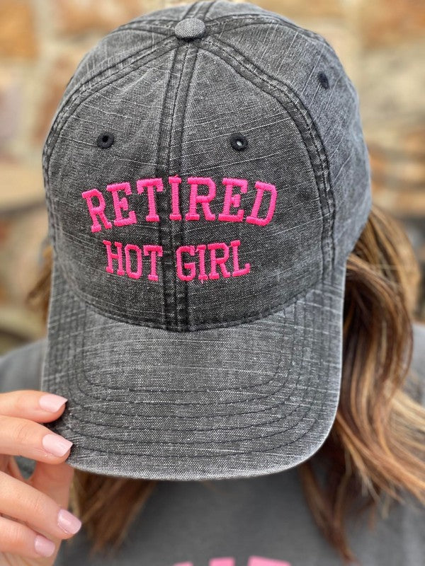 Black Retired Hot Girl Hat