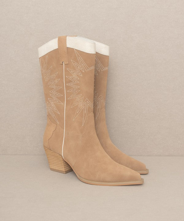 Camel OASIS SOCIETY Halle - Paneled Cowboy Boots