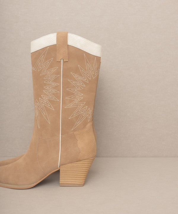 Camel OASIS SOCIETY Halle - Paneled Cowboy Boots