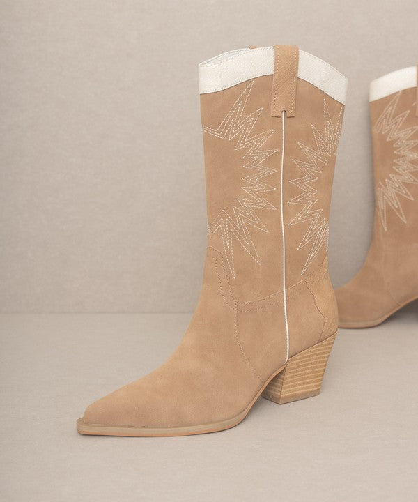 Camel OASIS SOCIETY Halle - Paneled Cowboy Boots