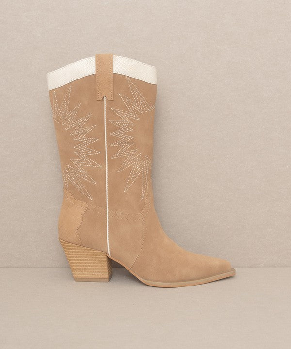 Camel OASIS SOCIETY Halle - Paneled Cowboy Boots