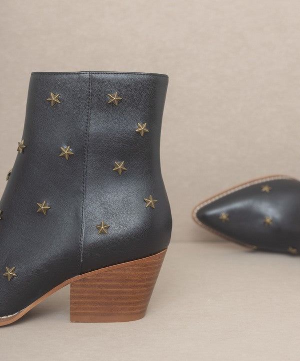 Black  Ivanna - Star Studded Western Boots