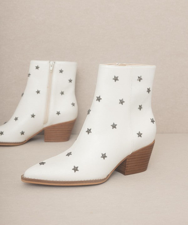 White  Ivanna - Star Studded Western Boots